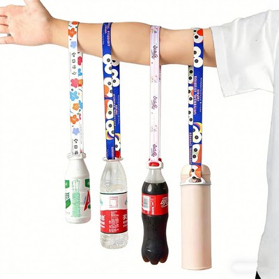 Adjustable Water Bottle Carrier Strap, Portable Bottle Sling with Wide Shoulder Strap