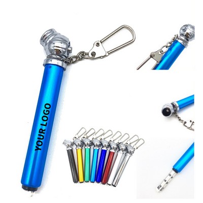 Mini Aluminum Alloy Tire Gauge With KeyChain