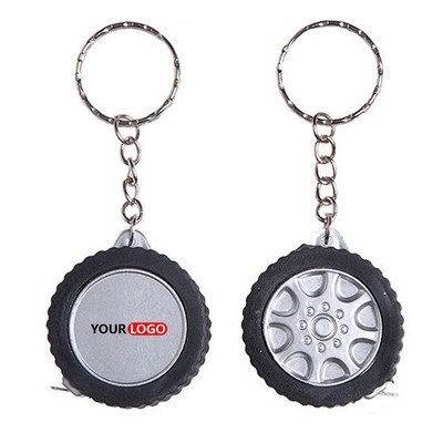 Compact Tire-Shaped Measuring Keychain