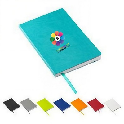 PU Leather Journal Notebook with Ribbon Bookmark, A5 and A6 Sizes