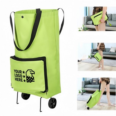 3" 1 Reusable Collapsible Shopping Bag with Wheel