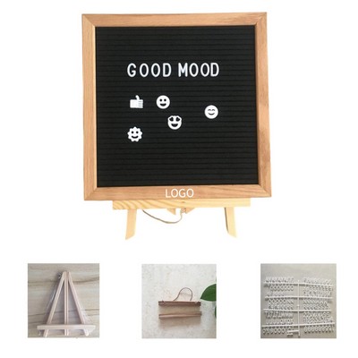 Wooden Framed Felt Letter Message Board