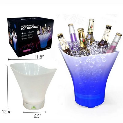 7L Glowing LED Ice Bucket With Speaker Outdoor Party Drink Tub