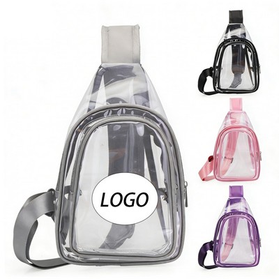 Waterproof Pvc Transparent Crossbody Backpack