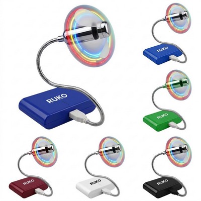 Programmable USB LED Message Fan with Up to Six Lines Display