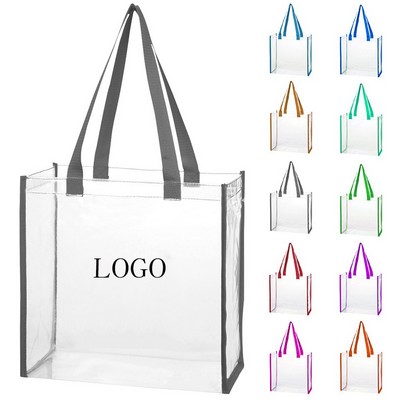 Sleek Transparent Stadium Tote Bag