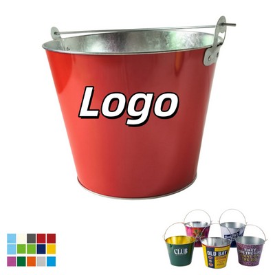 Five Quart Galvanized Metal Beer Ice Bucket