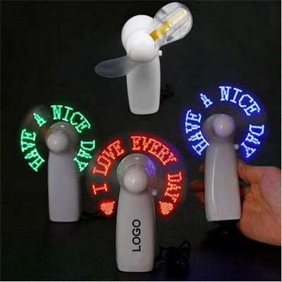 Flashing Logo LED Handhold Fan