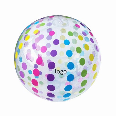 11" Transparent Polka Dot Inflatable Beach Ball