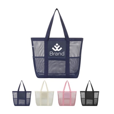 Lightweight Rip-Stop Mesh Beach Tote