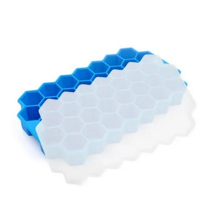 Stock Food-grade silicone Honeycomb ice cube tray
