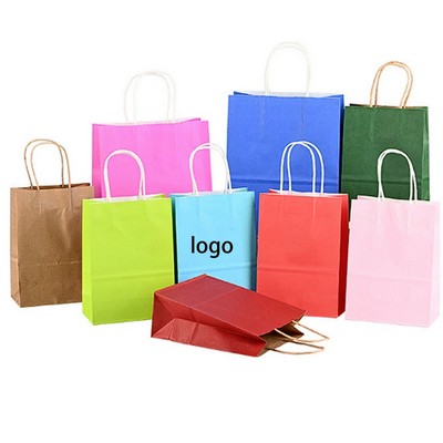 Small Kraft Paper Gift Bag With Handles For Retail And Party Favors