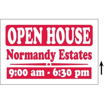 Economy Corrugated Sign w/1 color 2 Sides (18"x12")