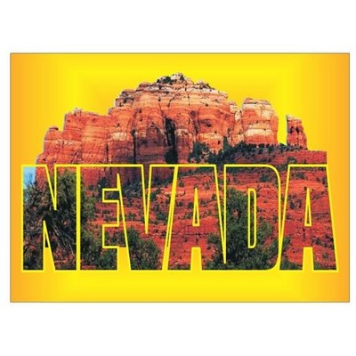Red Rock Canyon Rectangle Metal Photo Magnet (2"x3")