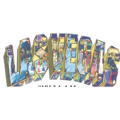 Las Vegas Collage Magnet w/ Full Magnetic Back (4 Square Inch)