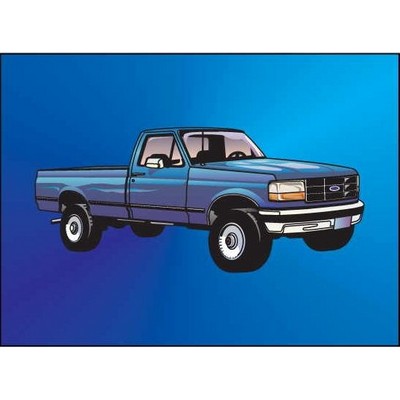 Blue Pick Up Truck Rectangle Metal Photo Magnet (2"x3")