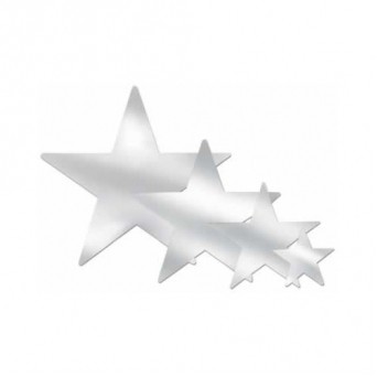 9" Die Cut Silver Foil Shooting Star