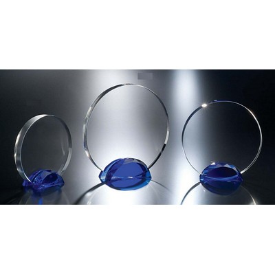 Crispy Blue Optic Crystal Award (6"x 6")