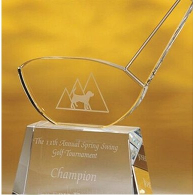 7.5" Crystal Golf Award