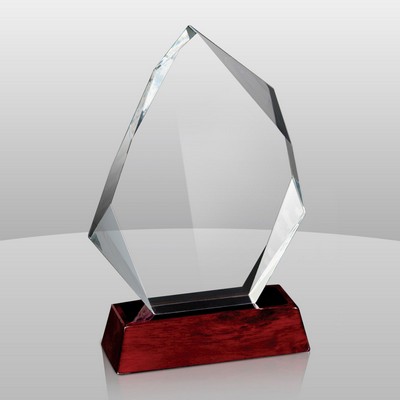 Elegant Award w/Rosewood Base Award (9"x6"x2 1/2")