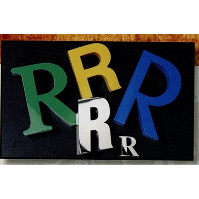 Reverse Channel Fabricated Stainless Finish 12" Letters w/ 1/2" Depth