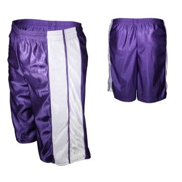 Adult Dazzle Cloth Athletic Short w/Contrast Panel & Piping (9" Inseam)