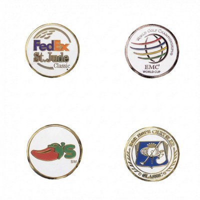3/4" Enamel Flat Back Ball Marker