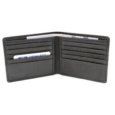 Ashlin® Designer Men's Midnight Black Julian Slim Wallet w/Double Billfold