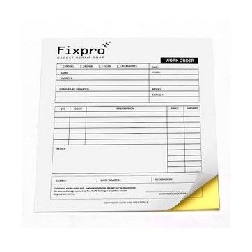 2-Part Carbonless Form (8.5'' x 11'')