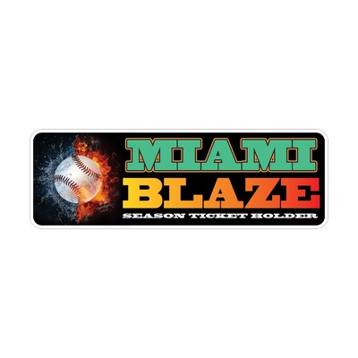Rectangle Sticker | Round Corners | 1" x 3" | White Static | Static Back | Digital