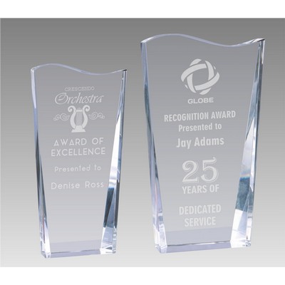 Slippery Slope Optic Crystal Award (4"x 7¾")