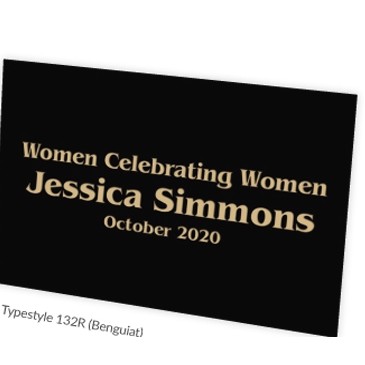 Engraved Flexibrass Sign - Horizontal, 6" x 2"