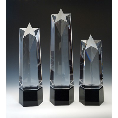 Star Tower Optical Crystal Award/Trophy.10" - Variant A