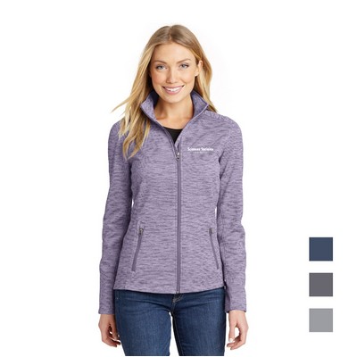 Port Authority® Women's Digi Stripe Fleece Embroidered Jacket