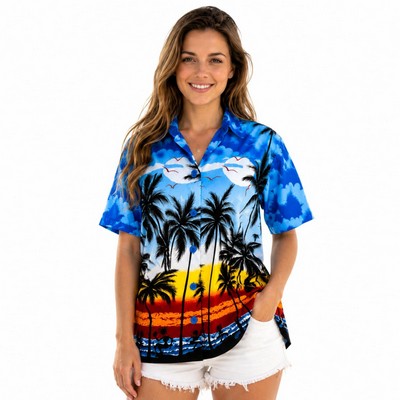 Women's 135 GSM Light 4-Way Stretch UV Resistant Hawaiian Shirts