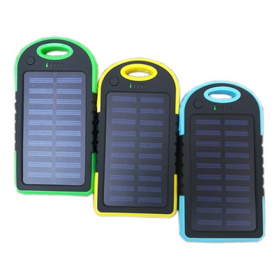 Water Proof Solar Power Bank With Carabiners
