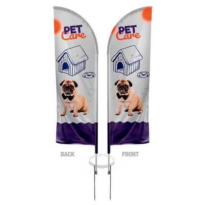 Feather Flag Double 15 ft Pole/spike base