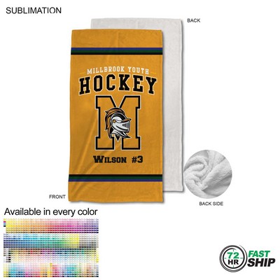 72 Hr Fast Ship - Team Blanket in Plush and cozy Mink Flannel Fleece, Stadium Size (30"x60")
