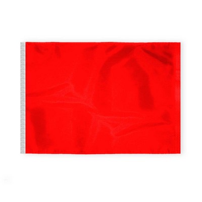 2.5'x3.3' 1ply Nylon Red Beach Safety Flag with Sleeve- No Swimming