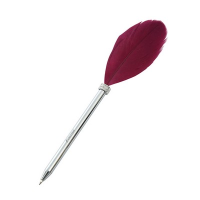 Vintage Feather Pen Silver Barrel Ball Pen