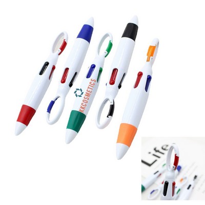 Custom 4" 1 Multi Color Pen With Mountaineering Buckle