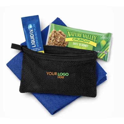 Cooling Towel Kit with Hydration Stick & Granola Bar
