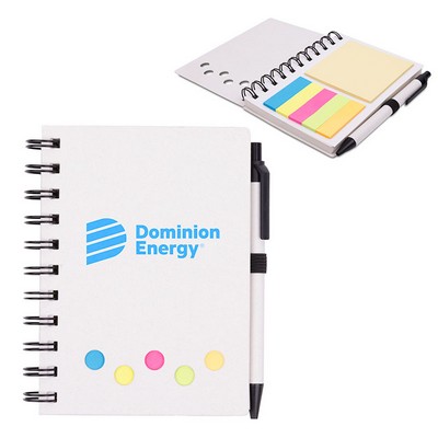 EcoNote Milk Carton Journal Book w/ Sticky Note and Pen