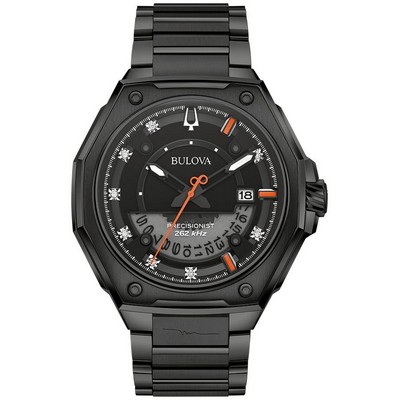 Bulova Watches Men's Marc Anthony X Stainless Steel Bracelet Watch Black Dial