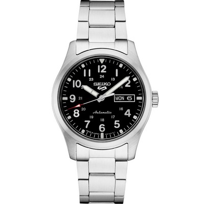 Seiko Watch Mens 5 Sports Ss Black Dial