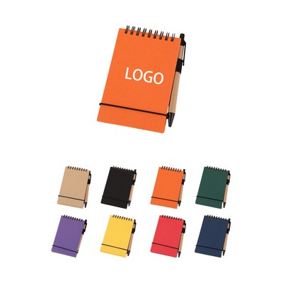 Eco-friendly mini notepad with pen