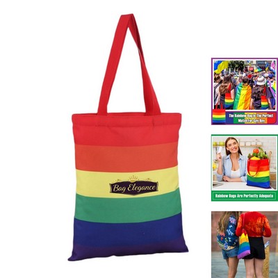 LGBT Rainbow Canvas Shopping Bags