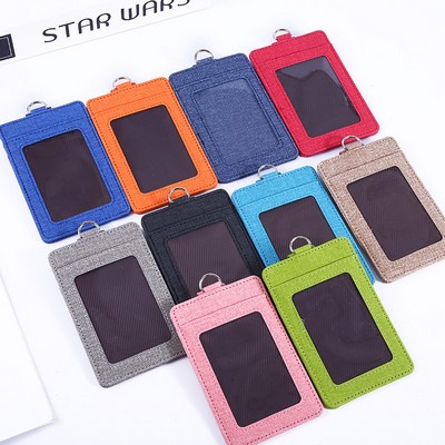 Pu Leather Id Badge Holder