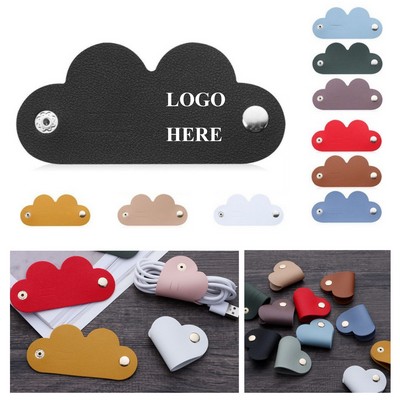 Heart Shape Pu Leather Heart Cord Organizer