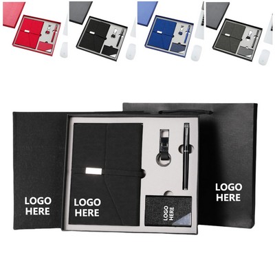 Business Notebook Set w/ Keychain & Cardcase & Pen